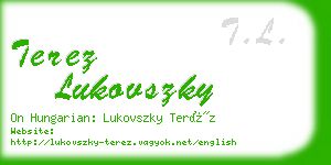 terez lukovszky business card